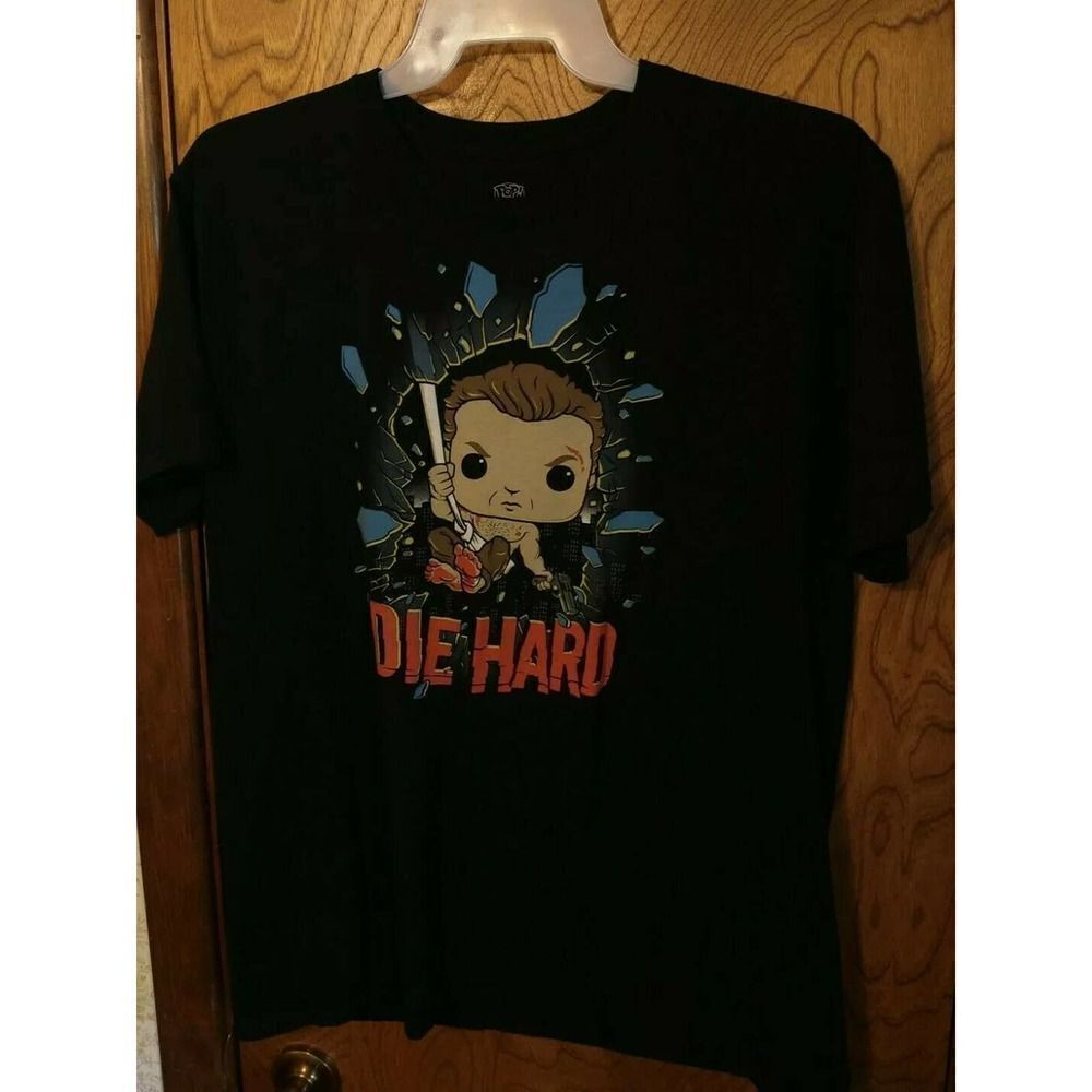 Pop Tees Die Hard T Shirt Size XL Black Short Slv